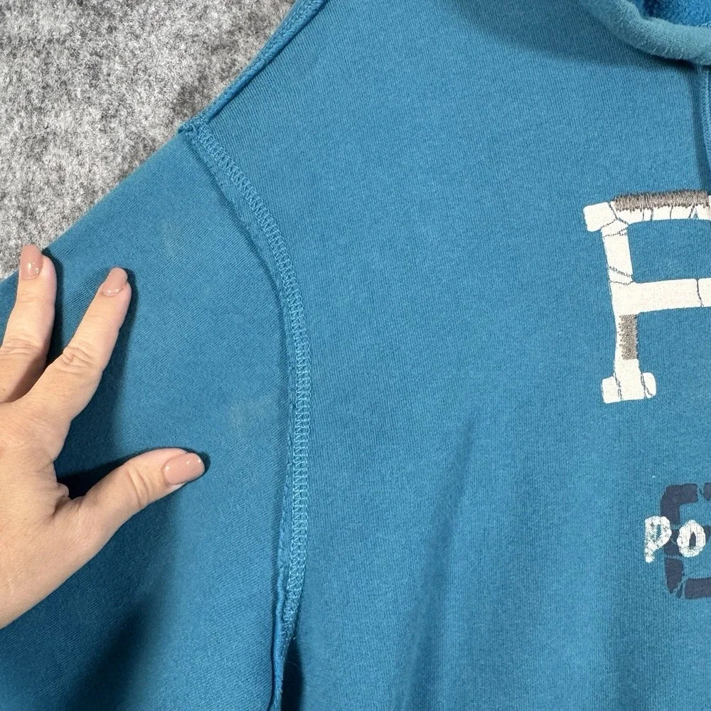 Vtg Polo Ralph Lauren Sweatshirt Hoodie Mens XL Blue Distressed punk hipster